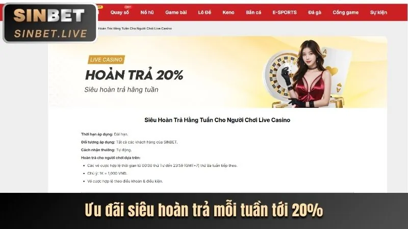 Hoàn trả casino Sunwin